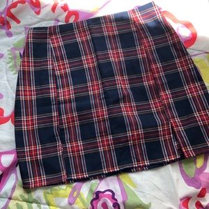 Shein plaid skirt